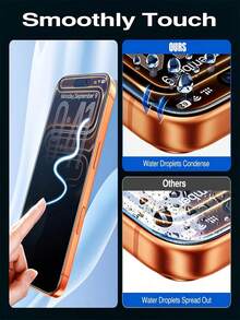 4pcs Full Coverage Privacy Tempered Glass Screen Protector Compatible With IPhone 18 Pro Max/17 Pro Max/Air/17e/16 Pro Max/15 Pro17/16/15/14/13/12/11/16e/Plus/X/XR/XS Max, 9H+ Hardness, Ultra Clear, Anti-Scratch, Anti-Fingerprint, Easy Installation, Anti-Peeping - Clear - View 3