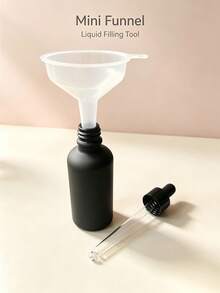 2.17 Inch Mini Funnel 4-Piece Set, Multi-Functional Liquid Dispenser, Leak-Proof Narrow Mouth Bottle Compatible, PP Material, Liquid And Powder Dual Use, Easy To Clean, Cosmetic Dispensing Tool, Suitable For Small Diameter Bottle Filling - Clear - View 4
