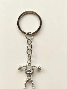 Vintage Alloy Sports Keychain, Basketball Football Baseball Weightlifting Bag Charms, Men Car Key Pendant Gift - Sporty Suit Keychain - View 7