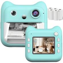 Children's Instant Print Camera 1080P HD 2.4-Inch Screen Instant Photo Printing Portable Toy With Roll Photo Paper Digital Camera Kids Gift Boys Girls Birthday Gift Other Children's Electronic Learning Toys Toy Camera Suitable For Teenagers Vlog Shooting, Photography, Video Recording And Webcam Use, Ideal Gift For New Year, Epiphany, Valentine's Day - Multicolor - View 22