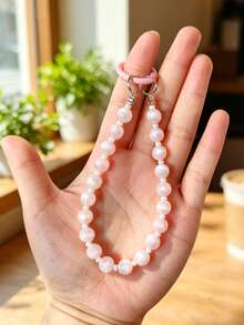 1pc Colorful Beaded Keychain, Handheld Key Chain With Colorful Beads, Atmosphere Key Chain Pendant, Versatile Bag Charm - A - View 6
