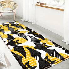1pc Halloween Series Geometric Bat Pattern Printed Faux Cashmere Surface TPR Backing Doormat, Bathroom Mat, Kitchen Mat, Laundry Room Mat, Holiday Atmosphere Decor, Home Decor, Party Decor, Wedding Decor, Dining Room Decor - Multicolor - View 8
