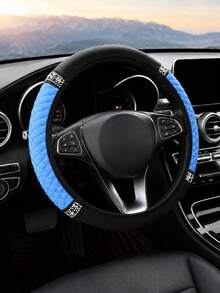 6/5/1pc Set Shiny Car Interior Accessories, Rhinestone Steering Wheel, Handbrake And Gear Shift Cover, Shoulder Pad, 15 Inch Rhinestone Leather Steering Wheel Cover, Soft And Elastic, Universal Fit, Suitable For Women - Style B - View 27