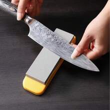 2pcs Detachable Diamond Sharpening Stone, Double-Sided High Hardness Knife Sharpener With Plastic Base, Portable Manual Knife Sharpening Tool, No Electricity Required Kitchen Knife Sharpener, Home Kitchen Knife Sharpener - A - View 2