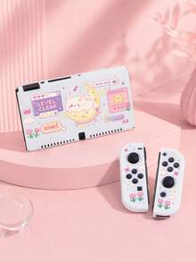 Xingji Switch2 (2025) 遊戲主機保護殼，Y2K 風格，卡通像素貓插圖圖案，適用於 Switch NS/Switch OLED/Switch Lite，TPU 軟殼，通用保護套，Switch 控制器保護殼，Switch 遊戲配件，適用於 遊戲控制器收納袋，防摔、防滑、防刮，美觀，家庭與朋友的最佳選擇 - 查看 24