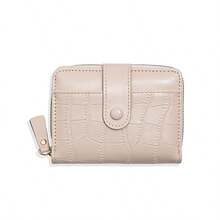 Women's Snap Button Zipper Wallet With Multiple Card Slots - Multicolor - View 14