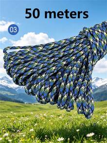 10M/50M/100M Nylon Paracord, 4mm 7-Strand - Non-Elastic Woven Rope, Suitable For Outdoor Training, Camping And DIY Activities - Multicolor - View 44