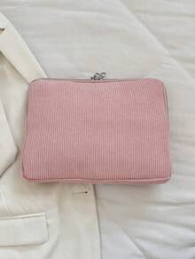 Funda de portátil de lujo minimalista de unicolor, bolsa de almacenamiento para portátil y tableta de varios tamaños, bolsa para ordenador - Rosa Pálido - Ver 6