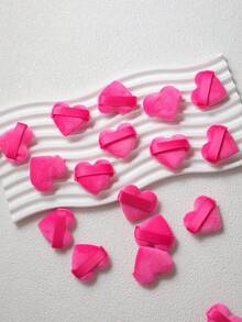 10/20/30/60pcs Mini Water Drop Shaped Cotton Powder Puff, Made Of Super Soft Velvet Material, Designed For Eye And Eye Corner Shaping, Suitable For All Skin Types - Hot Pink - View 8