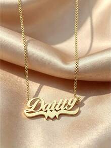 [ZzAi Customized]1pc Customized Jewelry Set For Teens, Birthstone Customized, Anniversary Jewelry Necklace + Earrings Set, Personalized Necklace, Daily Wear - Best Seller 4 - View 3