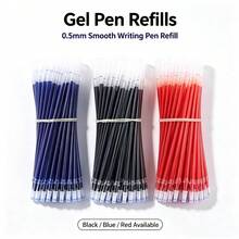 Isi Ulang Pulpen Netral Halus 0,5mm, Tinta Hitam/Biru/Merah, Kartrid Pengganti Tinta, 20/30/50 buah/Kotak, Untuk Pelajar, Kantor, dan Penggunaan Sehari-hari - Bulat - View 1