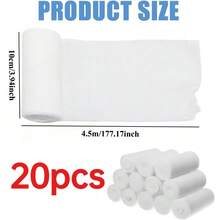 Multiple Sizes Available: 10/20 Rolls Elastic Gauze Bandages, Breathable Bandages, Mummified Wrapping Bandages, Suitable For Arms, Legs, Waist And Other Body Parts, Elastic Stretch Design - View 13