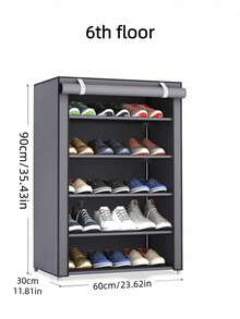 1pc Multi-Tier Non-Woven Fabric Shoe Rack Storage Organizer, No Assembly Needed, Compact Space Saving Design, Perfect For Dorm Room Entrance Hallway Bedroom Closet Organization - Multicolor - View 18