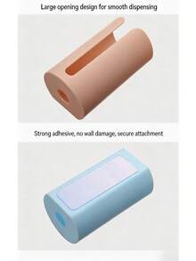Creative Glue‑Free Wall‑Mounted Garbage Bag Organizer, Practical Kitchen Plastic Bag Dispenser Storage Box, Convenient Household Holder For Storing And Dispensing Reusable Grocery Plastic Bags - Multicolor - View 2