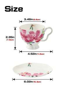 1pc Vintage Elegant Coffee Cup & Saucer Set, Ceramic Material, Luxurious Design, 4 Styles Available, Suitable For Home, Club, Cafe, Party Use - Multicolor - View 3