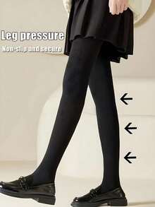 1 Pair Women's Autumn Over-The-Knee High Thigh Socks, Non-Slip Leg-Hugging Long Socks, Solid Color Calf Socks - Multicolor - View 9