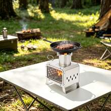 Lightweight Square Stainless Steel Camping Stove, Compact Portable Outdoor Cooker For Backpacking, Hiking, Camping, And Survival Activities - A - View 7