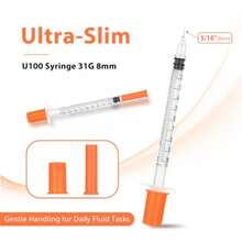 1ml  31G With 5/16 Inch, 100 Pack Clear Accurate Scale , Low Dead Space, Individually Wrapped - 1ml 31Ga 5/16 Inch8mm - View 4