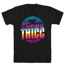 Retro And Dummy Thicc T-Shirt - Unisex, Round Neck, Pure Cotton - 款式 - 查看 1
