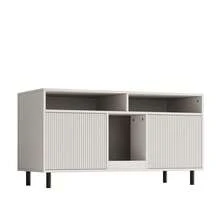 White Sideboard Cat Litter Cabinet - With Sand Trap Mat - White - View 10