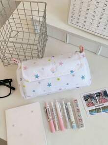 Cute Star Pattern Multi-Compartment Storage Bag, Women's Makeup Bag, Student Pencil Case, Skincare Bag, Multi-Function Storage Bag, Hairbrush Box, Sanitary Pad Bag, Travel, Handbag, Wallet, - Multicolor - View 8