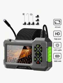 Industrial Endoscope Camera, 4.3" IPS Screen, IP67 Waterproof, 2600mAh Type-C Rechargeable, 5m/16.4ft Cable, With Magnet, Hook, Side Mirror, Suitable For Pipe Inspection, Auto Repair, HVAC, Automotive Diagnostics, Men's Equipment - A - View 12