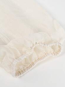 Women's Lace Patchwork V-Neck Fashion Versatile Daily Wear Top - Apricot - View 8