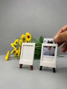 1-3pcs White Mini Instant Photo Frames, Easel-Style Photo Display Stand, Reusable Desktop Photo Decor, Suitable For Various Occasions, Ideal Gift For Friends And Family, Perfect For Birthday, Anniversary And Holiday - A - View 1