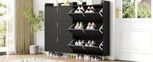Shoe Cabinet Black - 2 Pack Shoe Storage Cabinets - 黑色 - 查看 11