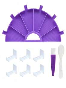 6-Grid Diamond Painting Tray With Plastic Brush, Suitable For DIY Diamond Sorting And Handmade Crafts - B - View 15