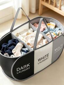 1pc Children's Laundry Basket - Suitable For Kids Room Decor, Bedroom Decor, Bathroom Storage, Baby Boy Supplies, Baby Girl Supplies, Infant Storage, Newborn Essentials - Multicolor - View 2