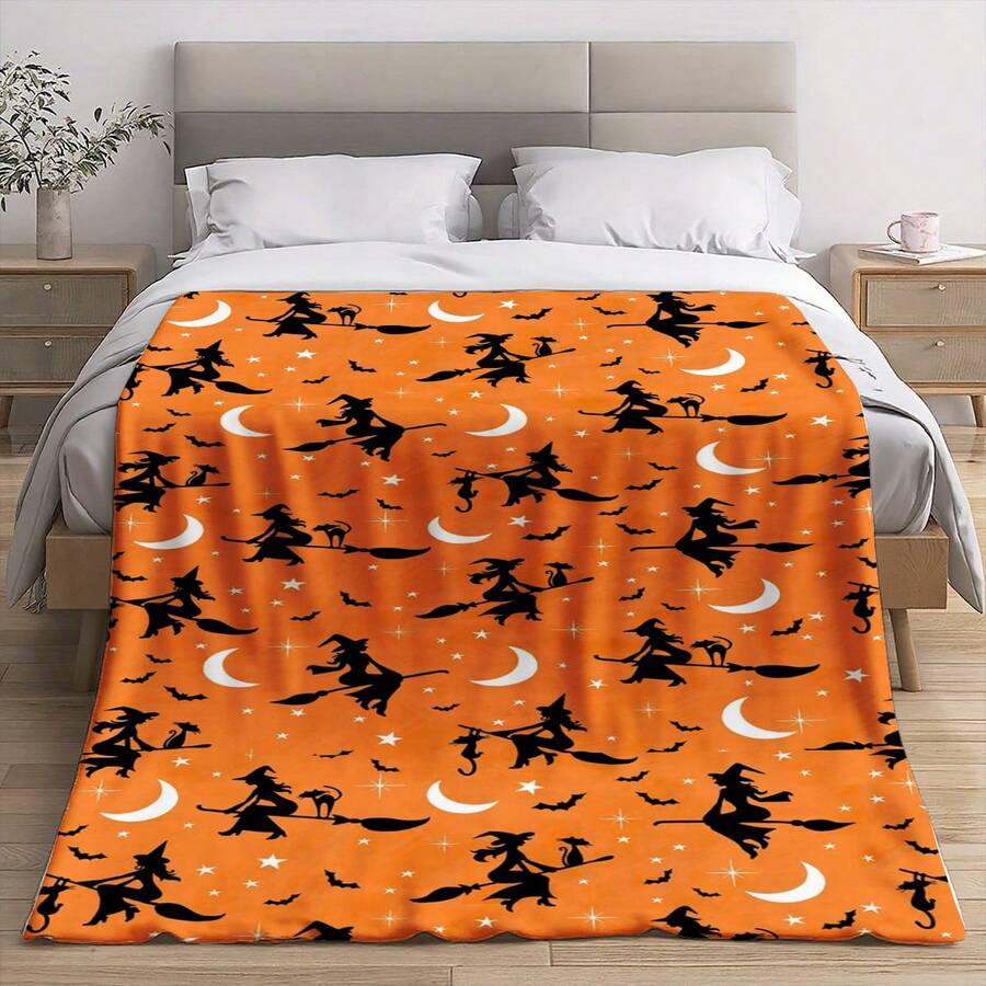 1pc Perfect Gingerbread Man Pattern Theme Flannel Blanket, High-Definition Digital Print Blanket, Throw Blanket, Nap Blanket, Sofa Blanket, Home Decor Blanket, Soft And Comfortable Blanket, Gift, Holiday Gift, Bedding, Home Decor, Bedroom Decor, Camping Travel Essential, Suitable For Friends And Family, Suitable For Christmas, Halloween, Thanksgiving - Multicolor - View 1