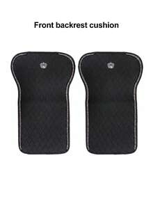 6/2pcs Universal Car Seat Covers, Pink Premium Faux Leather Seat Cushions With Crown Logo And Shiny Rhinestone Trim, Non-Slip Bottom, Breathable And Wear-Resistant, Car Seat Pads - Type a - View 15