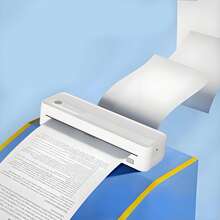 Printer Portabel Nirkabel ORICO - Printer Termal, Printer Tanpa Tinta Desktop. Mendukung kertas termal lipat ukuran US Letter dan A4, kompatibel dengan ponsel pintar dan tablet, kertas cetak dapat dibeli secara terpisah. - Putih - View 4