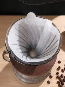100 lembar/pak Kertas Saringan Kopi Putih/Coklat, Kertas Saringan Kopi Tetes untuk Penggunaan Rumah Tangga, V01/V02 Tersedia Dua Ukuran - Putih - View 8