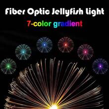 Aesthetic Solar Jellyfish Stake Lights, Soft‑Glow Fiber Optic With 7‑Color Gradient Transition, Weather Resistant Ornament Light For Courtyard Lawn Patio Decoration - Multicolor - View 4