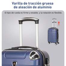 Maleta de Viaje 20 Inch Set 2 Piezas Equipaje de Mano Antirrobo para Adultos y Jóvenes Ideal para Viajes Aéreos Vacaciones Negocios y Salidas Cortas Resistente al Desgaste - Rojo y azul - Ver 8
