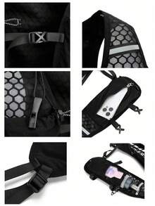 1 Peça Mochila Esportiva Respirável e Leve, Bolsa de Ombro Dupla, Múltiplos Bolsos, Cor Sólida, Colete de Corrida, Adequado para Maratona, Corrida, Ciclismo e Atividades ao Ar Livre, Unissex, Preto Branco Verde Azul, Bolsa Unissex para Garrafa de Água, Pode Carregar Garrafa de Água, Telefone, Bolsa de Armazenamento de Pequenos Itens, Mochila Multifuncional. Bolsa de Telefone para Ciclismo, Bolsa Estilo Colete, Coisa Leve e Boa, Simples e Elegante, Bolsa de Telefone para Corrida, Bolsa Estilo Colete para Caminhada, Mochila Leve para Cross-Country, - Multicolorido - Visão 9