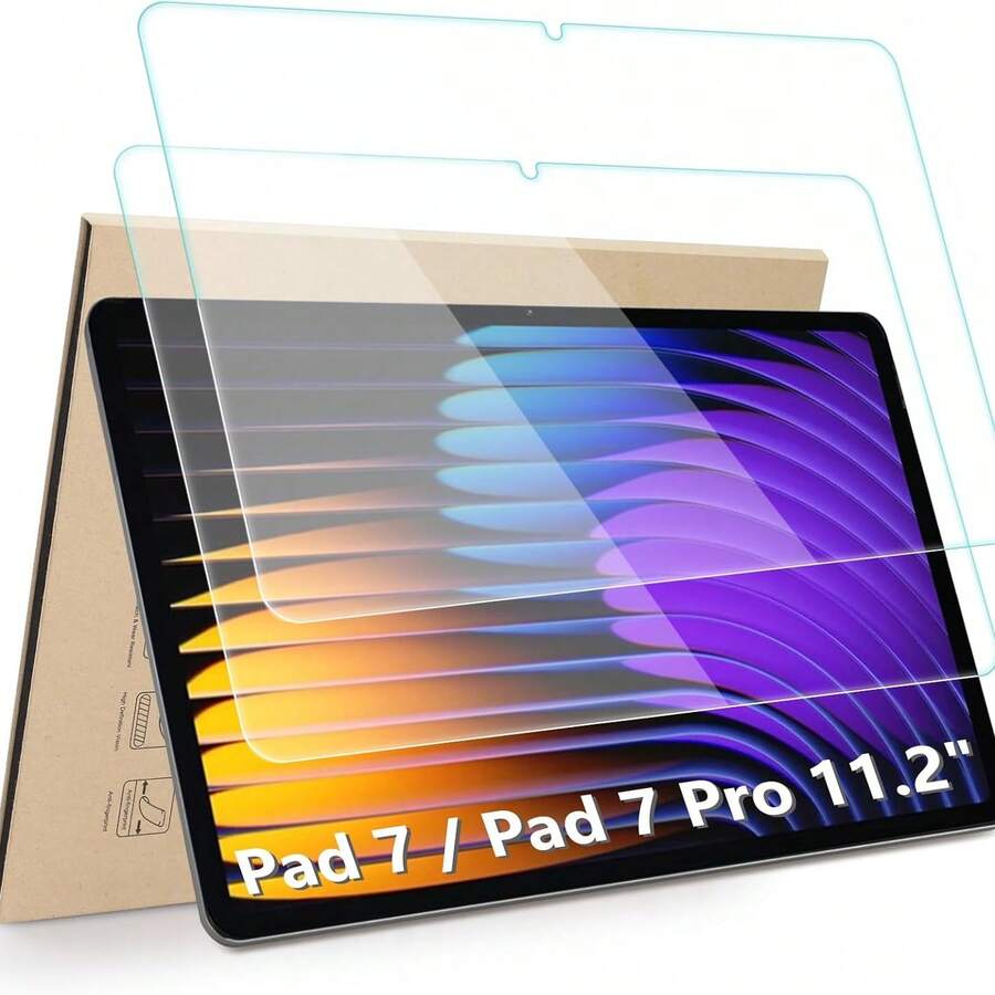 2pcs Screen Protector Film For Xiaomi Pad Mini /POCO Pad X1/ M1 Compatible With Xiaomi Pad 7/ Pad 7 Pro /Pad 8/Pad 8 Pro Tablet, 9H Hardness Anti-Scratch Tempered Glass Film, Suitable For Phone Cases, Anti-Scratch High Definition Transparent Bubble-Free Protective Film, Tablet Screen Protector Film - Clear - View 1