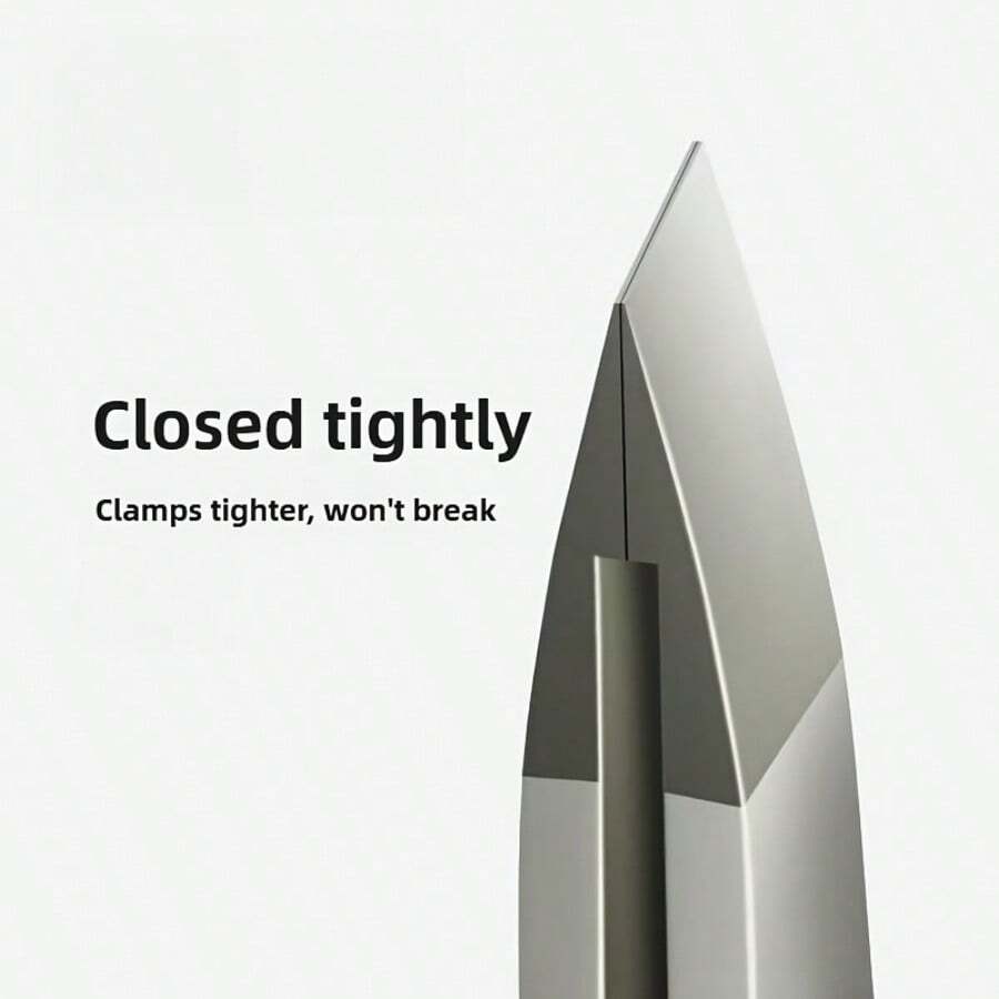 Stainless Steel Professional Thick Eyebrow Tweezers, Slanted Tip Small Tweezers, Universal Hair Removal Tweezers, Suitable For Beard Trimming - A - View 1