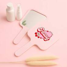 1pc Personalized Eyelash Technician Mirror Prop, Customized Handheld Makeup Mirror, In-Store Photo Prop, Customized Eyebrow Technician Prop, Customized Salon Sign, Customized Logo Mirror, Home Decor, Bridal And Bridesmaid Gifts - Multicolor - View 8