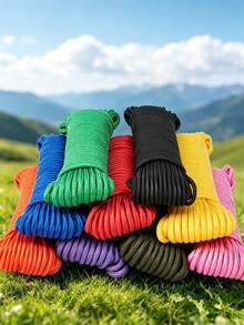 10M/50M/100M Nylon Paracord, 4mm 7-Strand - Non-Elastic Woven Rope, Suitable For Outdoor Training, Camping And DIY Activities - Multicolor - View 8
