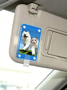 Magnetic Car Sunshade Photo Frame DIY Car Interior Decor, Couple Gift, Pet Family Memorial Photo Frame Clip, Car Interior Accessories - Multicolor - View 6