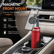 xnyocn Universal Car Phone Holder: Dual-Use Magnetic And Clip-On Cup Holder Base, 360° Hands-Free Navigation Car Mount - Black D63-cT25 - View 7