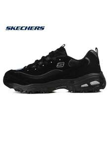 Skechers Women's D'LITES Classic Platform Chunky Sneakers Daily Commute Casual Dad Shoes - Black - View 1