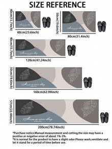 1 Pc Leaf Pattern Kitchen Mat, 3.5 Mm Soft Rubber That Absorbs Water And Is Easy To Clean. Suitable For Corridors, Bathrooms, Living Rooms, Outdoor Door Mats, And Toilets. Useable Throughout The Year And For Various Holidays. - Multicolor - View 6