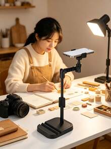 金屬手機支架，可調節通用耐用金屬手機架（適用於直播、線上課程、Vlog 等）－齋月/開齋節、復活節禮物，智慧型手機支架－手機支架、手機收納架－多款式、多色 - 彩色 - 查看 12