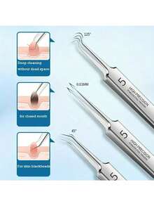 11/8/4/1pc Stainless Steel Blackhead Removal Tool Set Professional Acne Pimple Extractor Tool Suitable For All Skin Types Acne Pimple Removal Tool Set Fragrance-Free Portable Facial Care - Multicolor - View 2