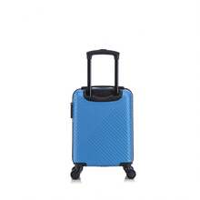 16" ABS Diamond-Textured Carry-On Spinner Luggage, TSA Lock - Royal Blue - View 3