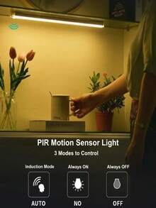 4/3pcs Motion Sensor Under Cabinet Lights, Magnetic Rechargeable LED Closet Light, Warm & White Dimmable Stick‑On Night Light, No‑Drill Sensor Lamp For Wardrobe, Staircase, Bedroom, Kitchen - 50 cm - View 7